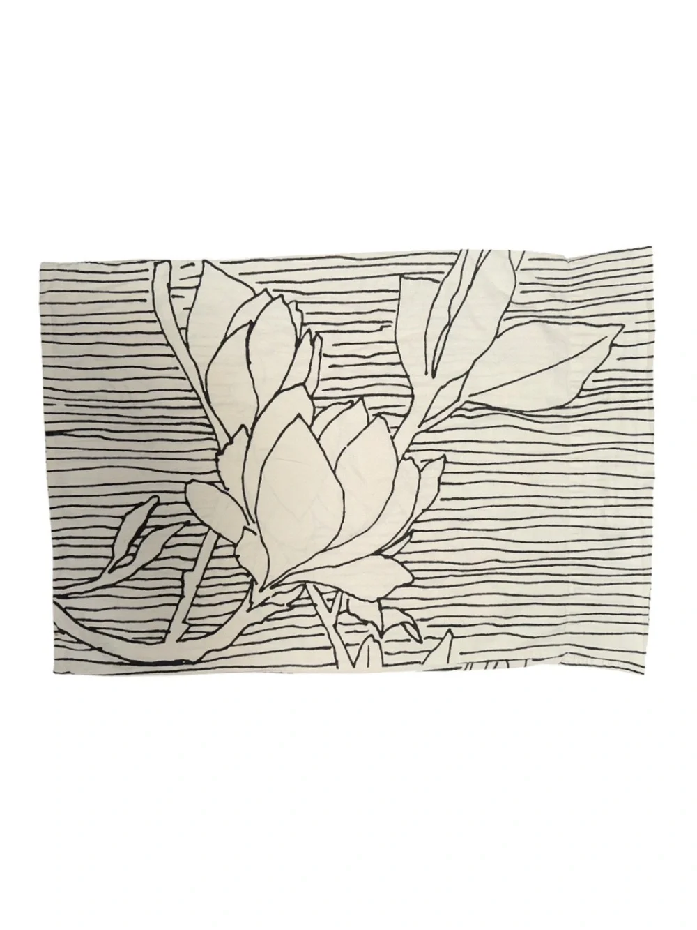 Urban Outfitters Black and White Floral Pillow Case Set Standard Size
